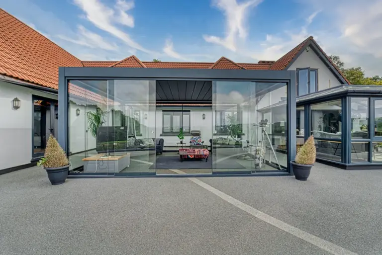 Enhance your outdoor space with the premium Pinela Deluxe veranda by Designer Verandas