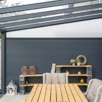 High-quality aluminium panels for added privacy