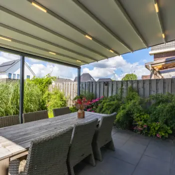 Stylish Verdeca model by Designer Verandas for compact outdoor spaces