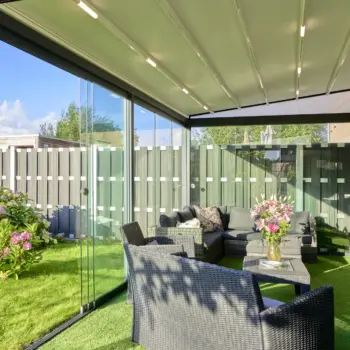 Verdeca veranda by Designer Verandas with sleek and minimalist design