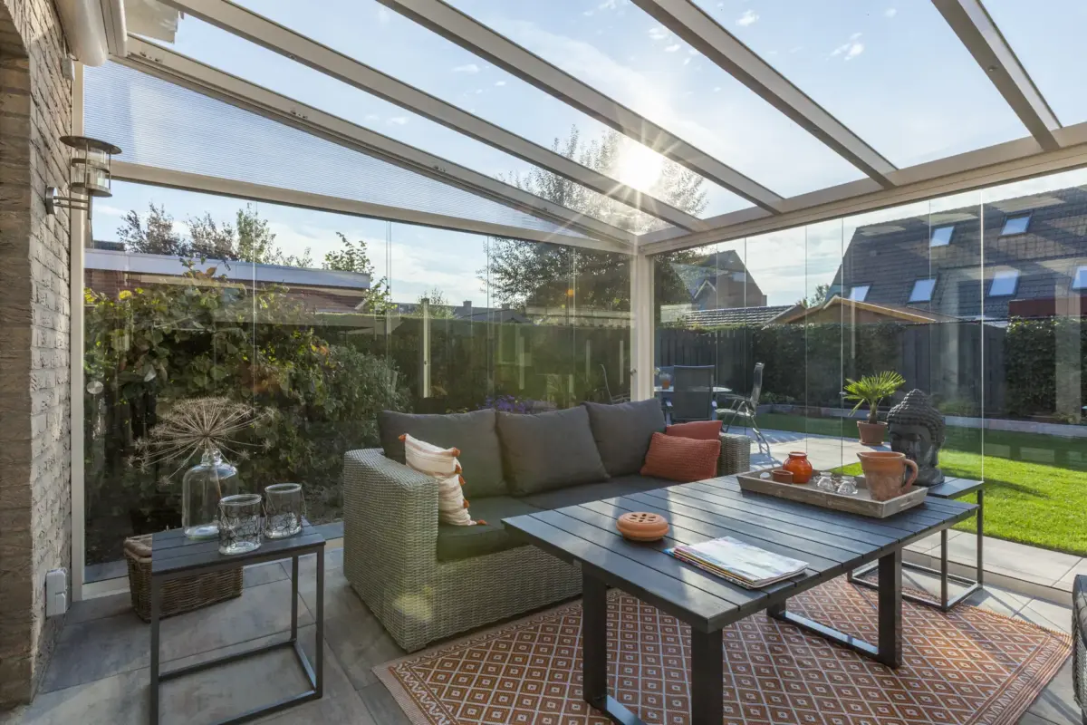 Elegant Pigato veranda with versatile size options by Designer Verandas